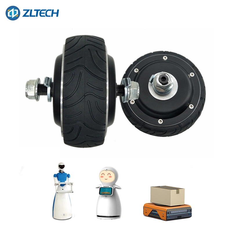 Zltech 4 polegada 24V 100W 50kg de carga 3N . M 280rpm a alta precisão de c.c. sem escovas do cubo de condução Servomotor com codificador de robô de Patrulha