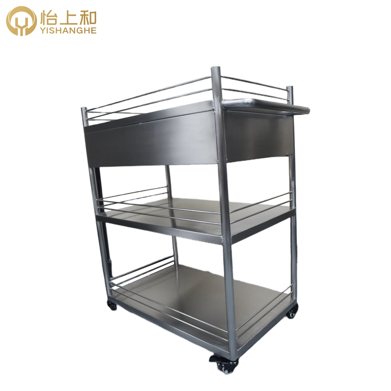 Hospital Cart Metal Stainless Steel Medical Cabinet Trolley Auxiliary Desk