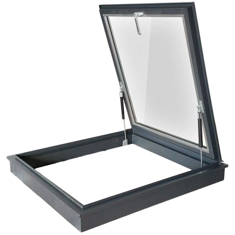 Certificat ce ultra-étroit double verre aluminium profil mince Grande fenêtre en aluminium mince