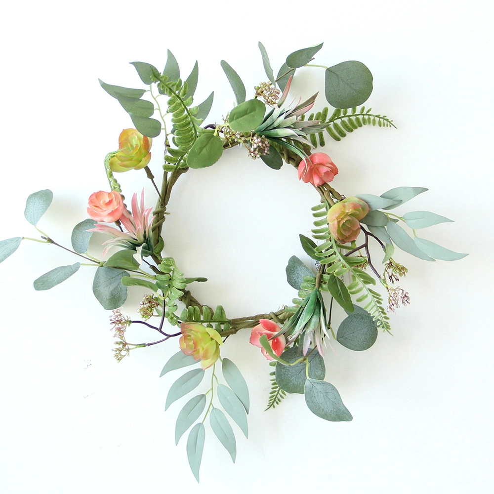 Spring & Summer Candle Wreath Artificial Flowers Silk Flower Wedding Party Everyday Decoration