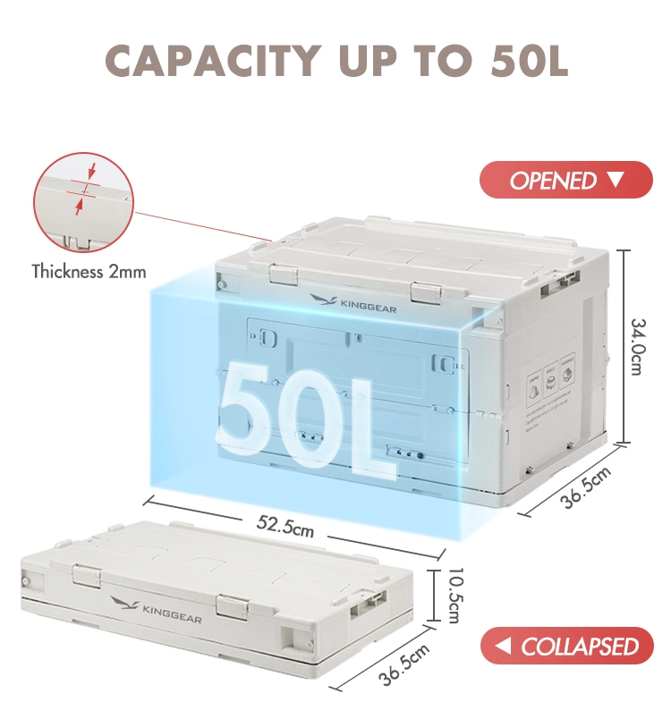 Кемпинг Многофункциональный пластиковый складной ящик Портативные ящики для хранения