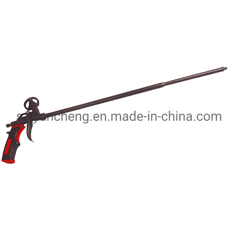 Entire Metal Surface PTFE Coating Foam Gun with 500mm Long Barrel for Special Purpose, All Purpose Long Barrel Spray Foam Dispensing Gun with Rubber Handle