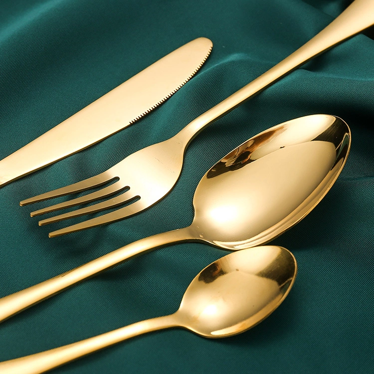 Wholesale/Supplier 24 Piece Cutlery Set Stainless Steel Flatware Gold Forks Knives Spoon Set