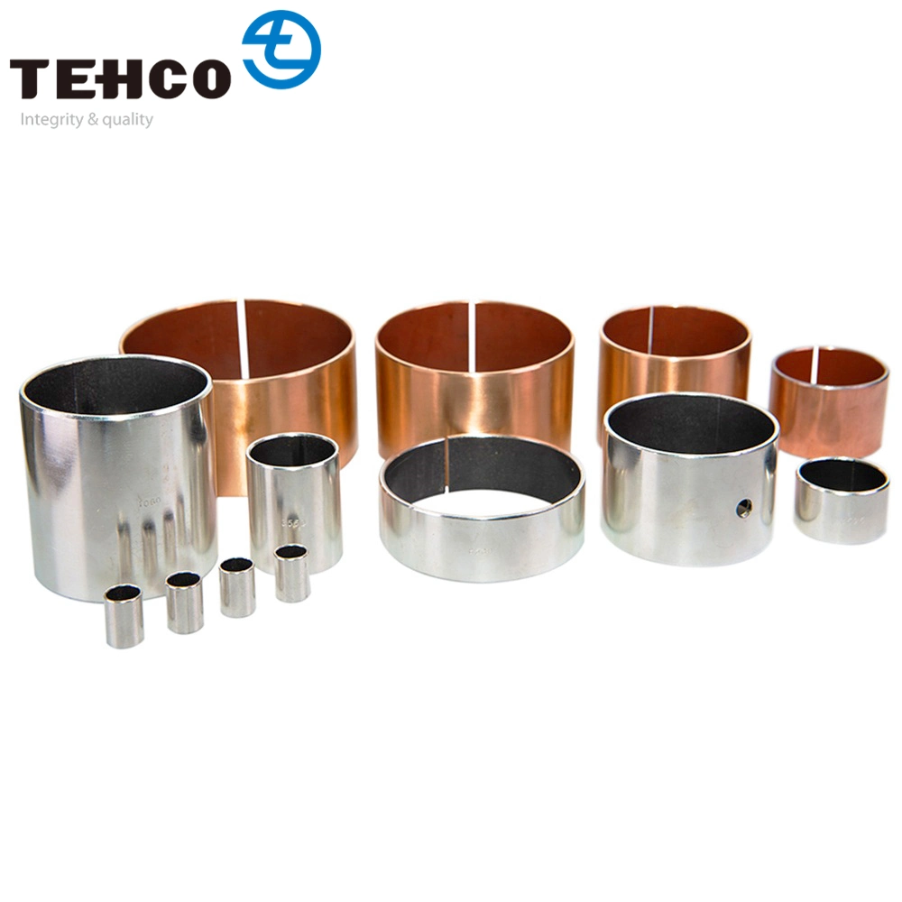 TCB100 Steel DU Sleeve Self Lubricating Oilless Metal PTFE Bush DIN1494 Standard Print Machine Oil Sliding Pap Bushing Bearing