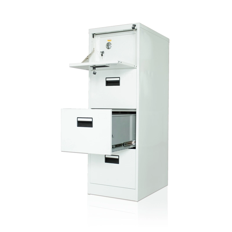 Vertical 4 Filing Cabinet with Vault 3 Drawer Centralize Lock