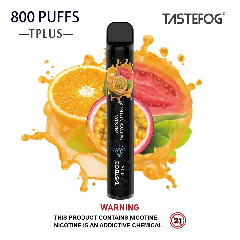 Ofertas de año Nuevo E Cigarette Tastefog Tplus 800 Puff Hookah Pen 3ml sabor a fruta E-Liquid 20mg nicotina desechable VAPE