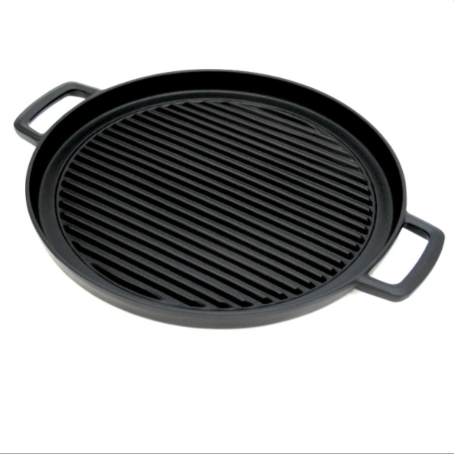 Cast Iron Grill Pan Round Shape 29 Cm