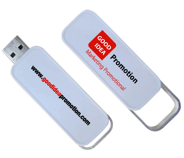 Custom lecteur Flash USB télescopique en plastique, cadeau promotionnel USB