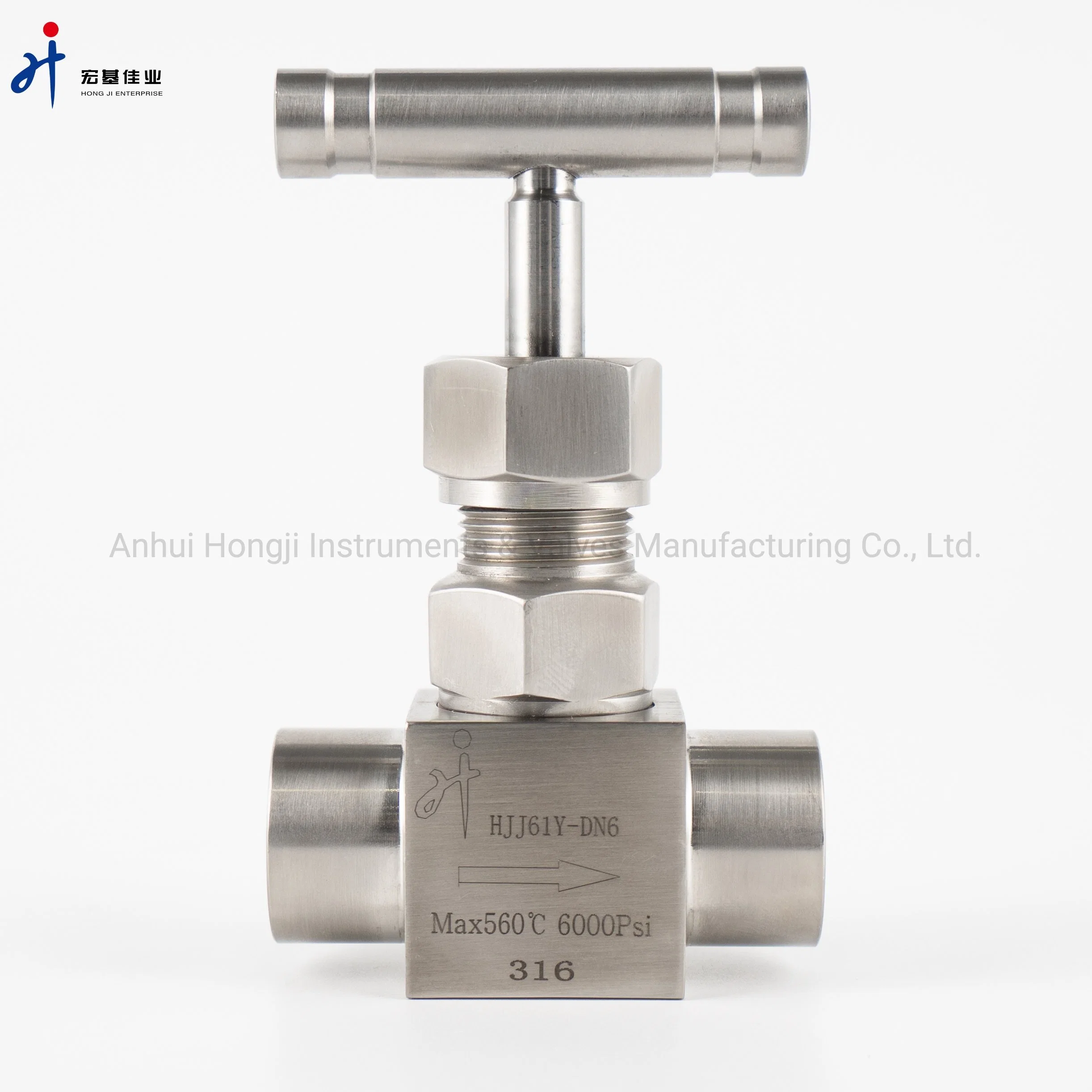 SS316 High-Pressure Stainless Steel Needle Valve Socket Welding End for Power Plant