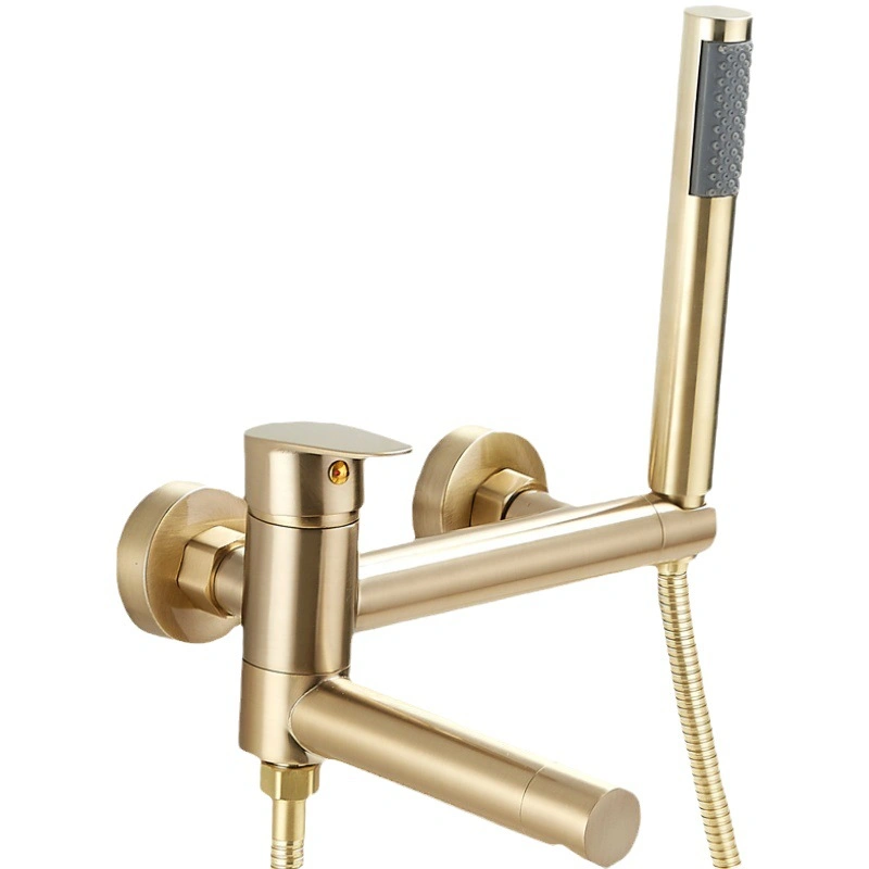 Conjunto de chuveiro com torneira Golden Black Brass Bathh Sanitary Ware