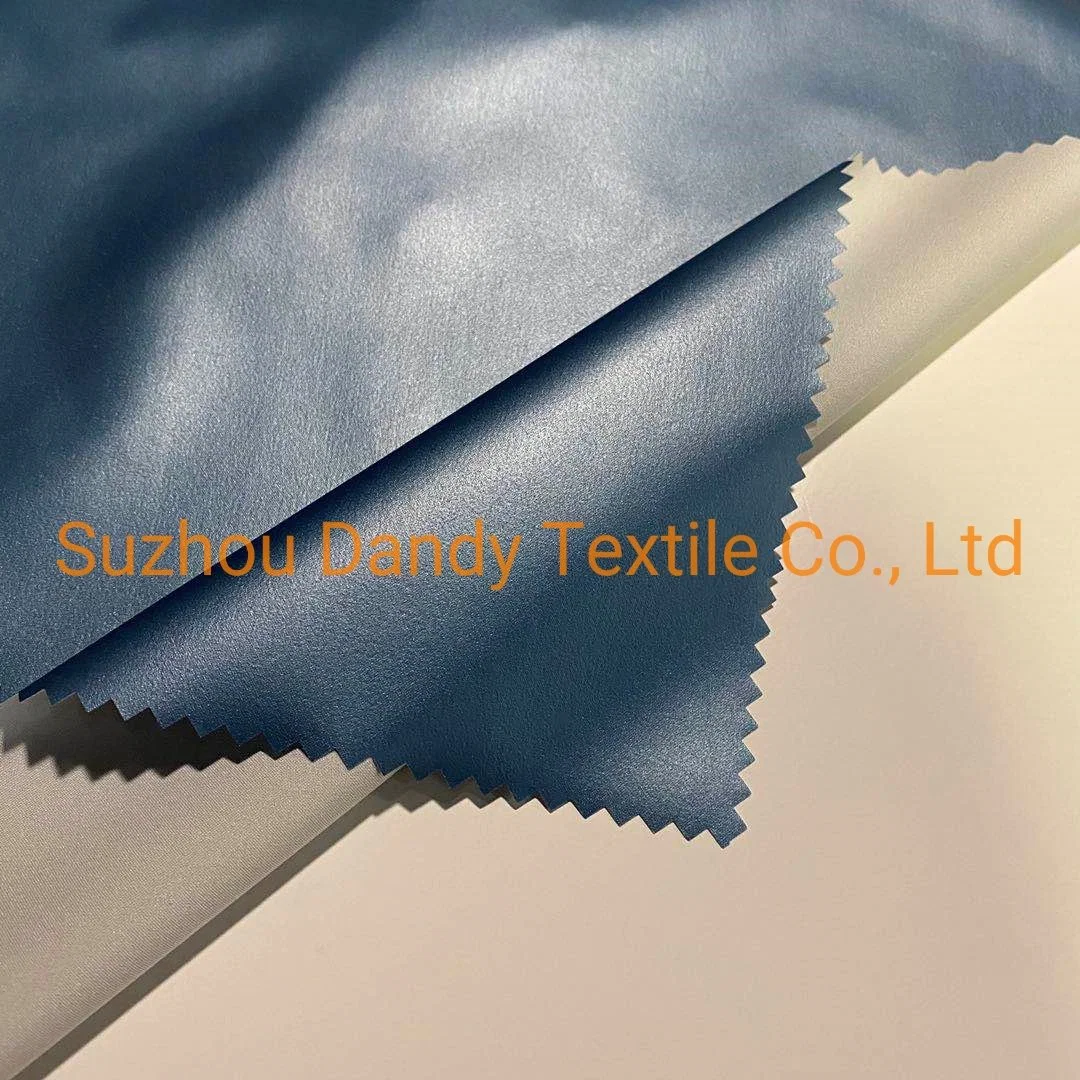 Good Service Waterproof 82GSM Metallic Foil Film Lamination 50d Polyester Pongee Garment Fabric