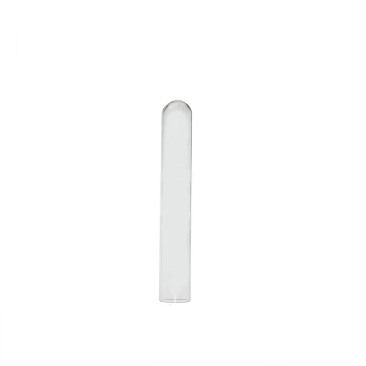 Transparent Clear Pyrex Flat Round Bottom High Borosilicate Glass Test Tubes With Caps