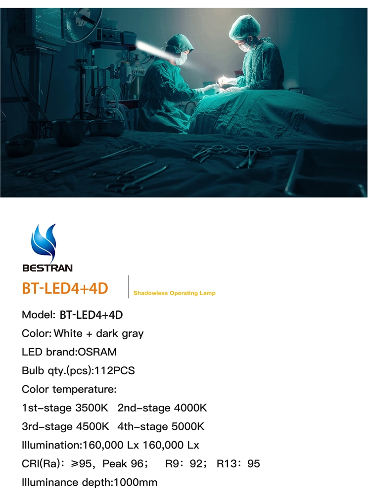 Analog Dimming Function Surgical Room Double Heads LED Operating Lamp Ot Lights