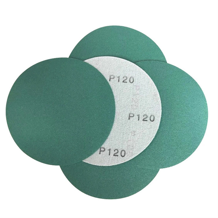 125 5 Zoll Green Pet Film Trägerrasive Klettverschluss Disc Schleifpapier Schleifscheibe Schleifpapier Scheibe Klettverschluss Schleifscheibe für Auto-Schleifen