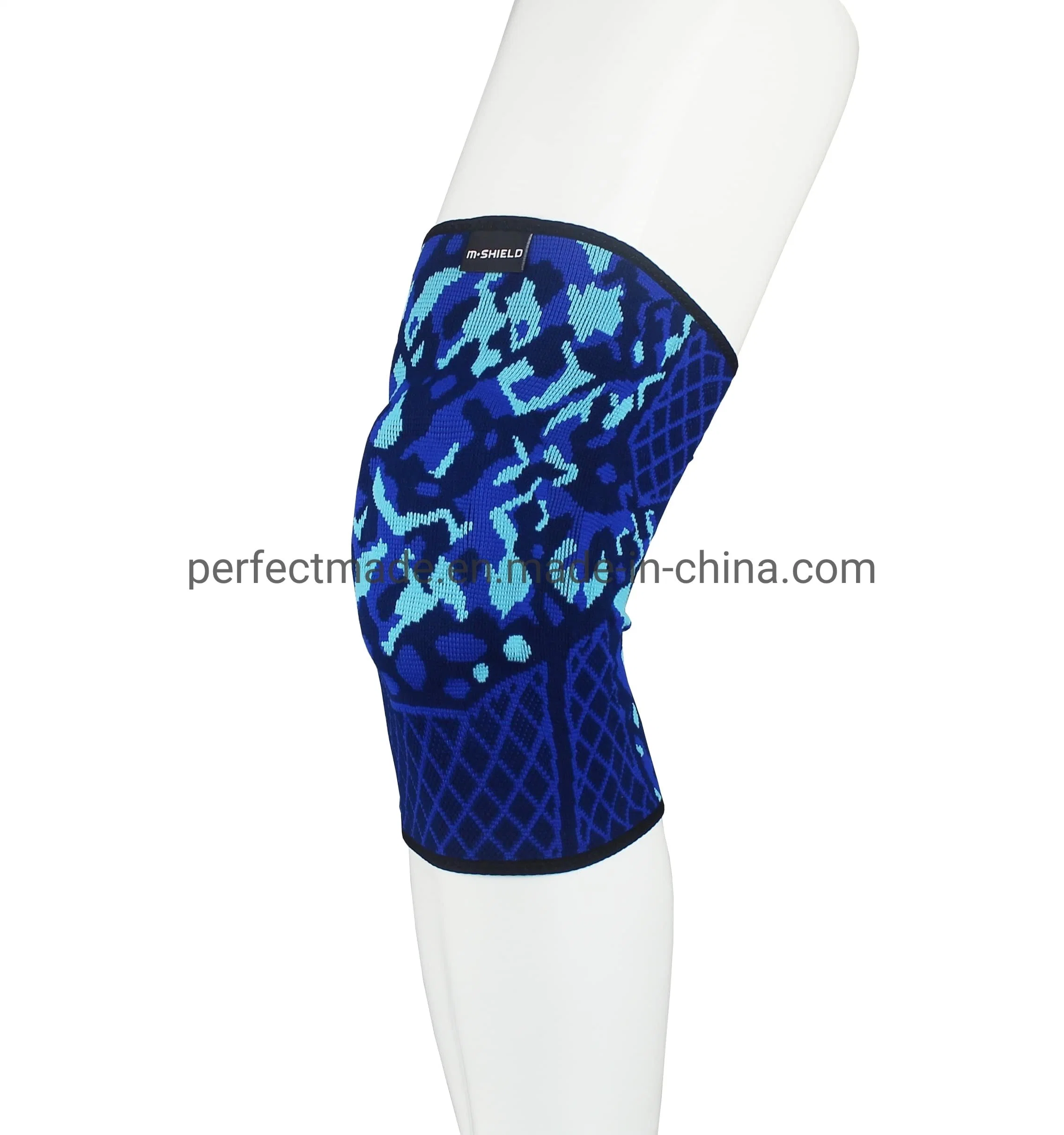 Customized Logo Sports Gym Fitness Leg Sleeve Knitted Knee Pads