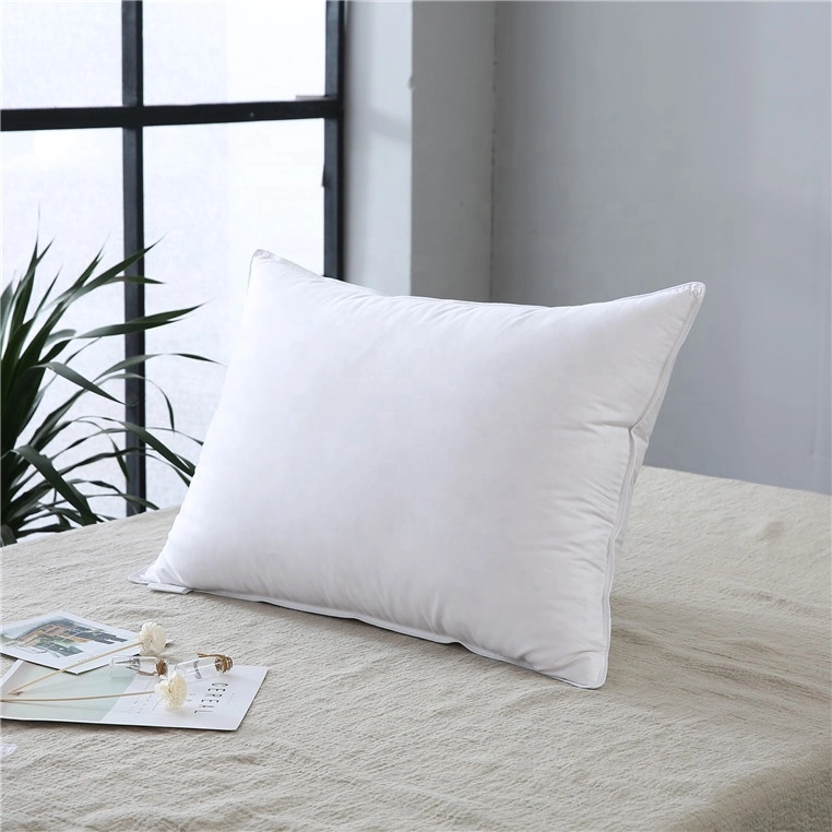 Manufacturer Wholesale/Supplier 100% Organic Cotton 3 Layers / Chambers Goose / Duck Feather Down Premium Quality Standard Size Hotel / Home Bed Sleeping Neck Pillow