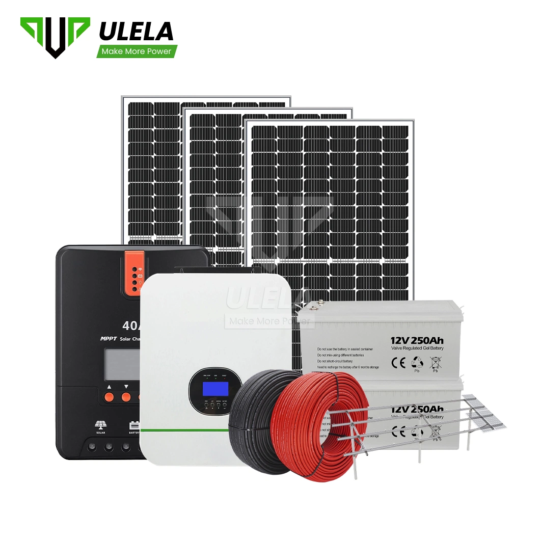 Ulela 10KW híbrido de sistemas de energía solar Fabricación ODM Custom off Red mejor Kits Solar China PV sistema de seguimiento 800W