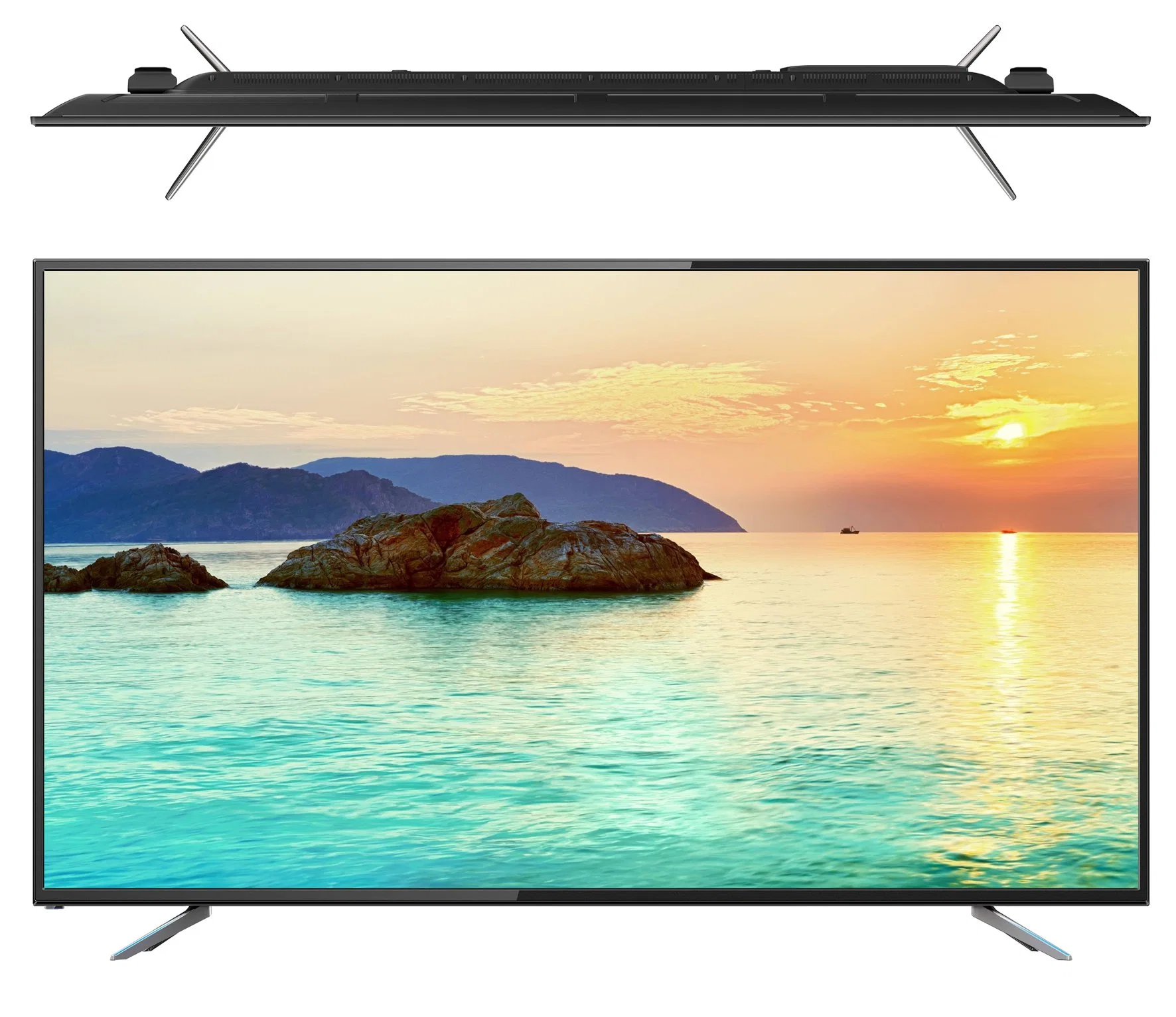 TV LCD digital de 43", tamanho ultra pequeno, com montagem em parede para interior