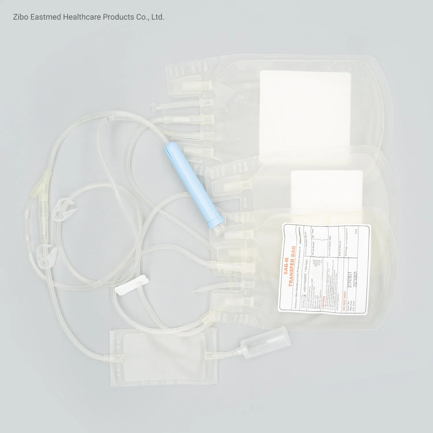 Medical Single Disposable Blood Bag with Needle Protector/Collection Tube/Sampling Pouch