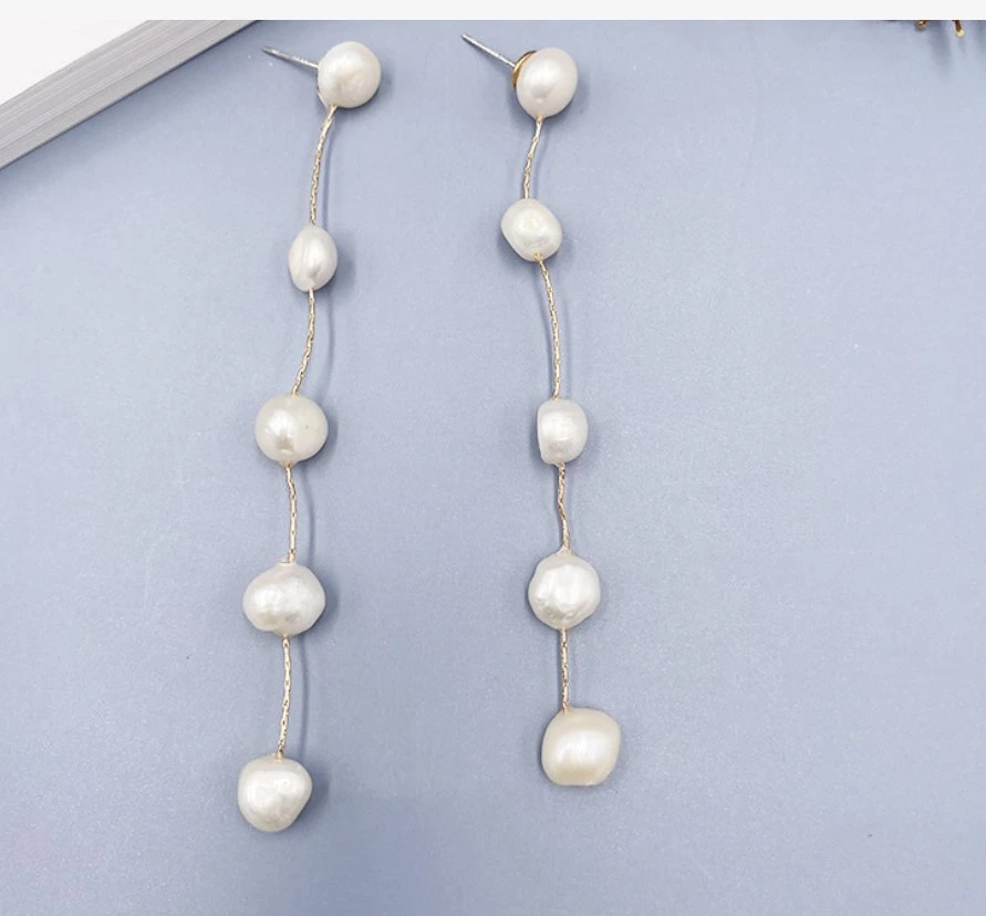 Fashion Natural Pearl Long Earring Jewelry. Fashion Fresh Water Long Earring Jewelr, Fashion Accessories