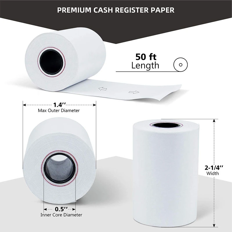 Full Color Printing Yellow Blue Orange Thermal Paper Rolls 80*80mm 57*40mm