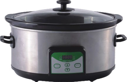 4.0qt Round Slow Cooker Removable Ceramic Pot