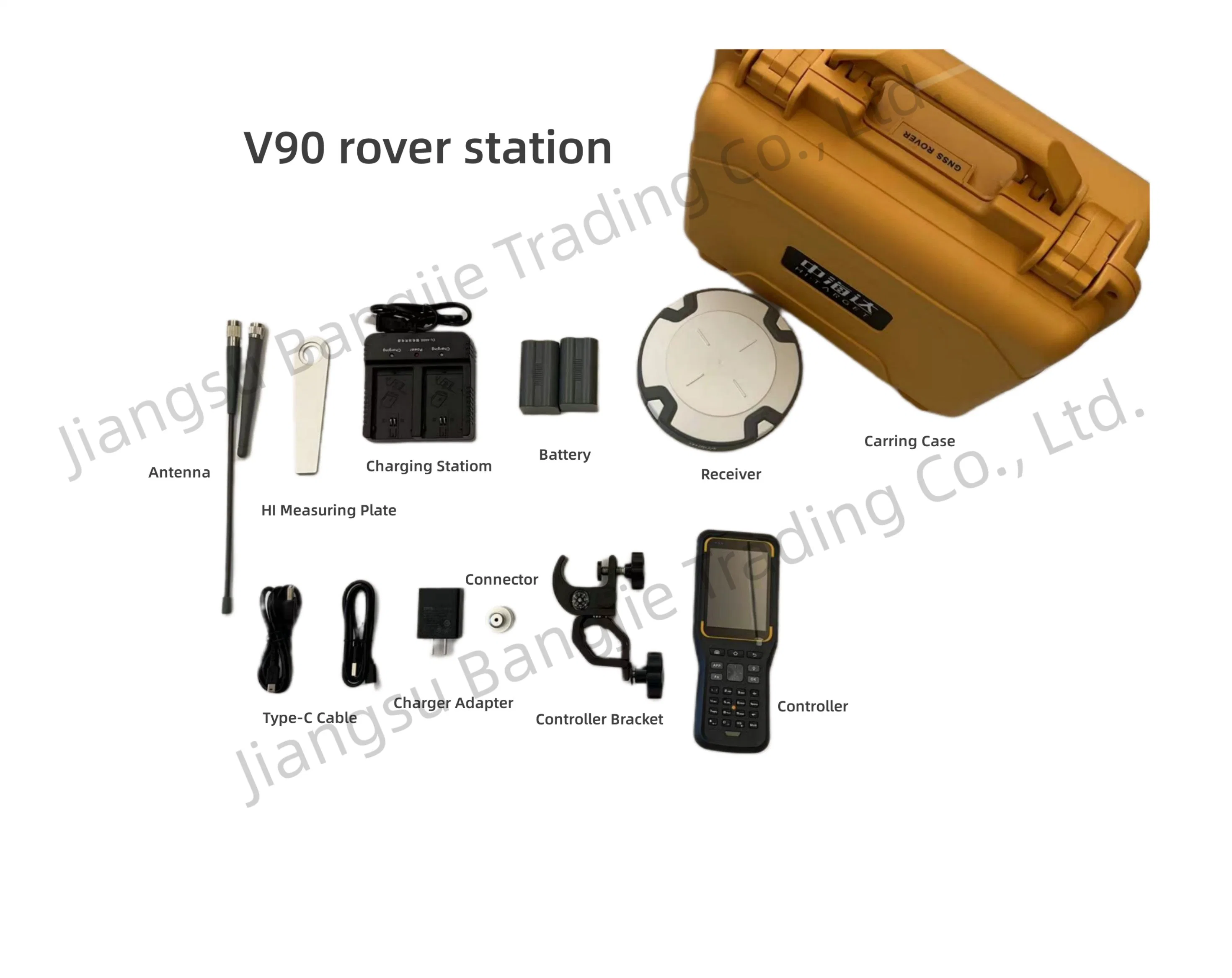 Instrument de relevé d'inclinaison à la vente à chaud GPS Rover+base Hi-Target V90 Récepteur GNSS