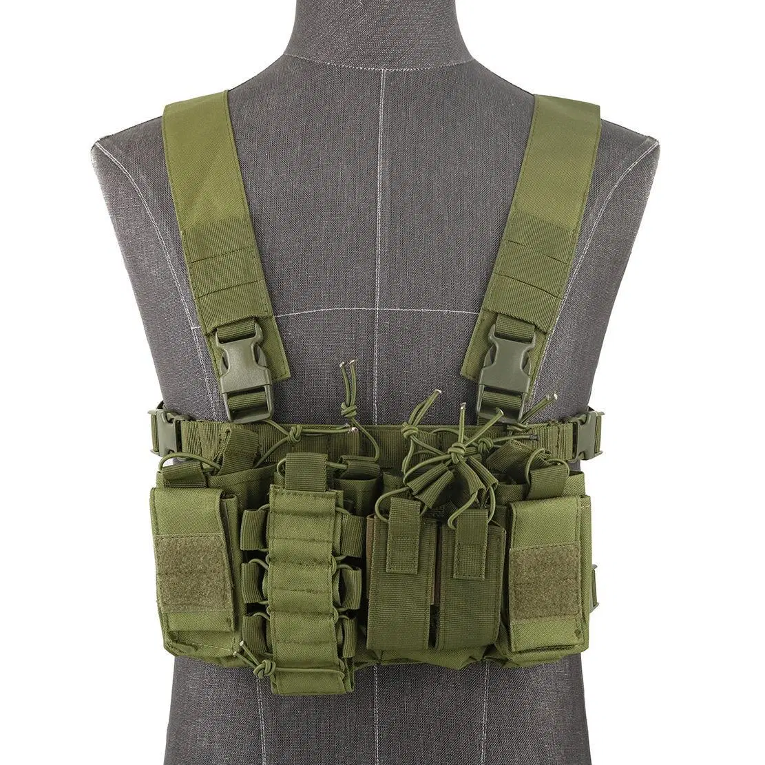 Custom Adjustable Molle Multicam Men Micro Oxford Polyester Vest Tactical Chest Rig Bag