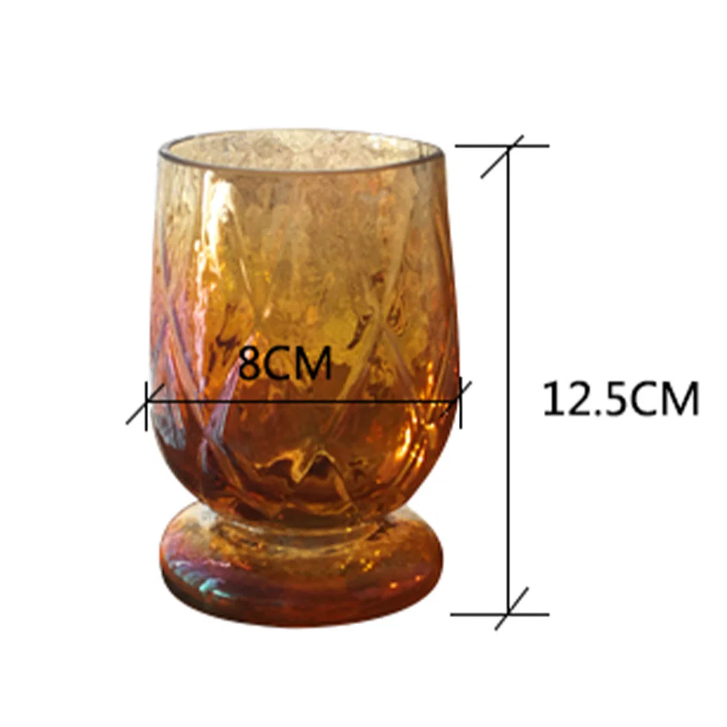 Europäische Bunte Gradient Kaffee Tasse Förmigen Glas Kerzenhalter Romantisch Dekoration Der Bar Mit Kerzenlicht