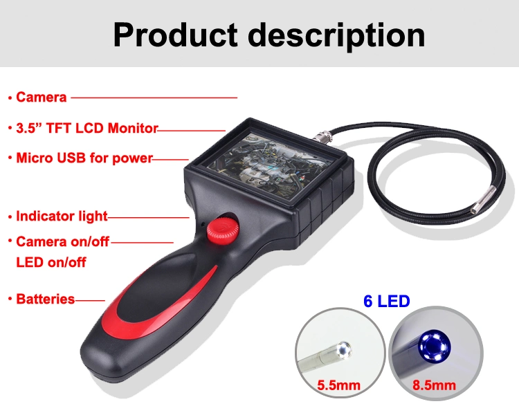 Engine Analyzer Tools Video Inspection Borescope Camera (F105)