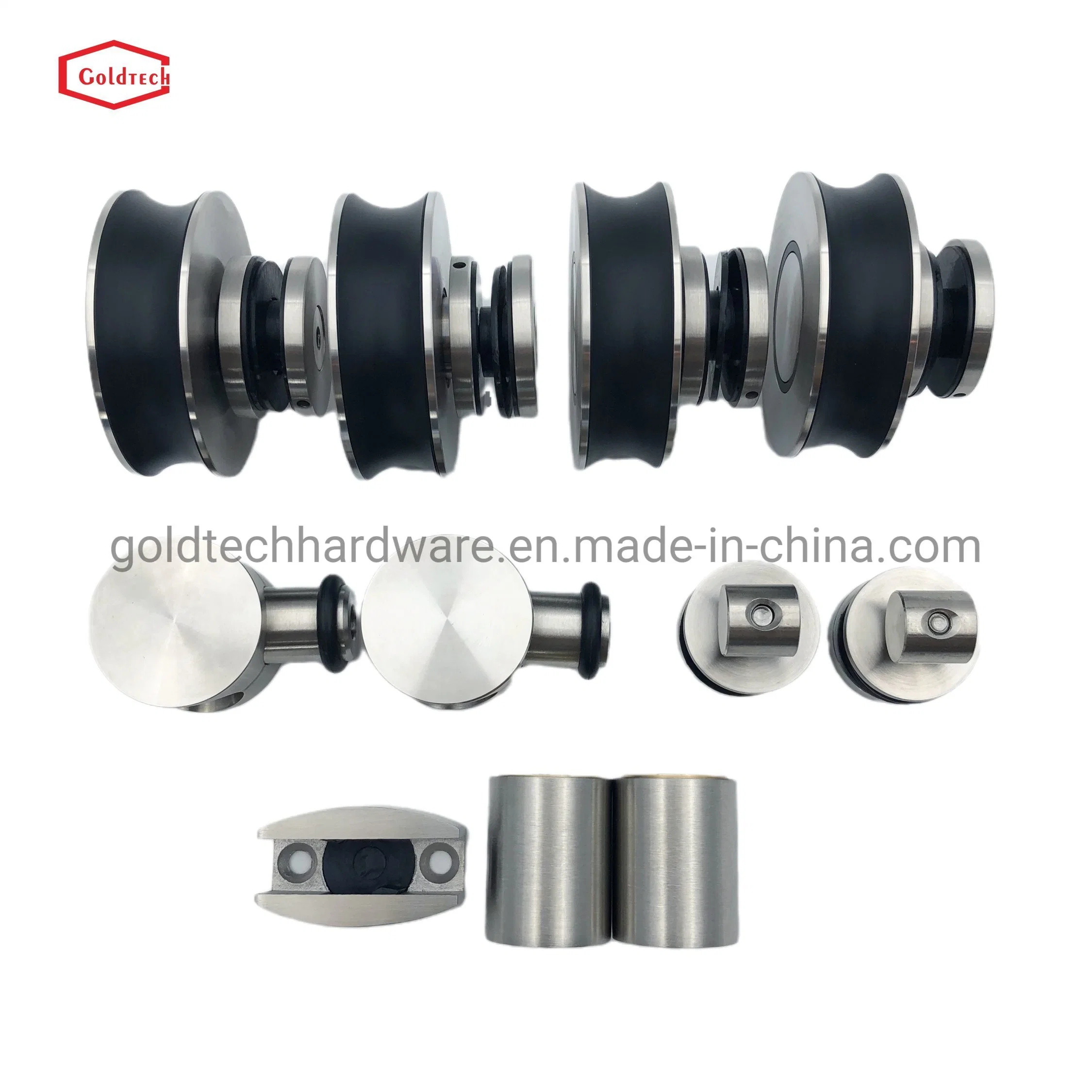 Edelstahl Glas Hardware Kits Einstellbare Schiebe Dusche Tür Track Rolle