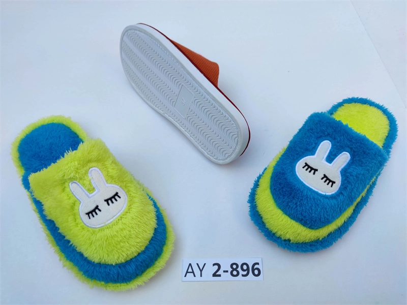 Custom Winter Warm Plush Antiskid Woman Indoor House Home Slipper