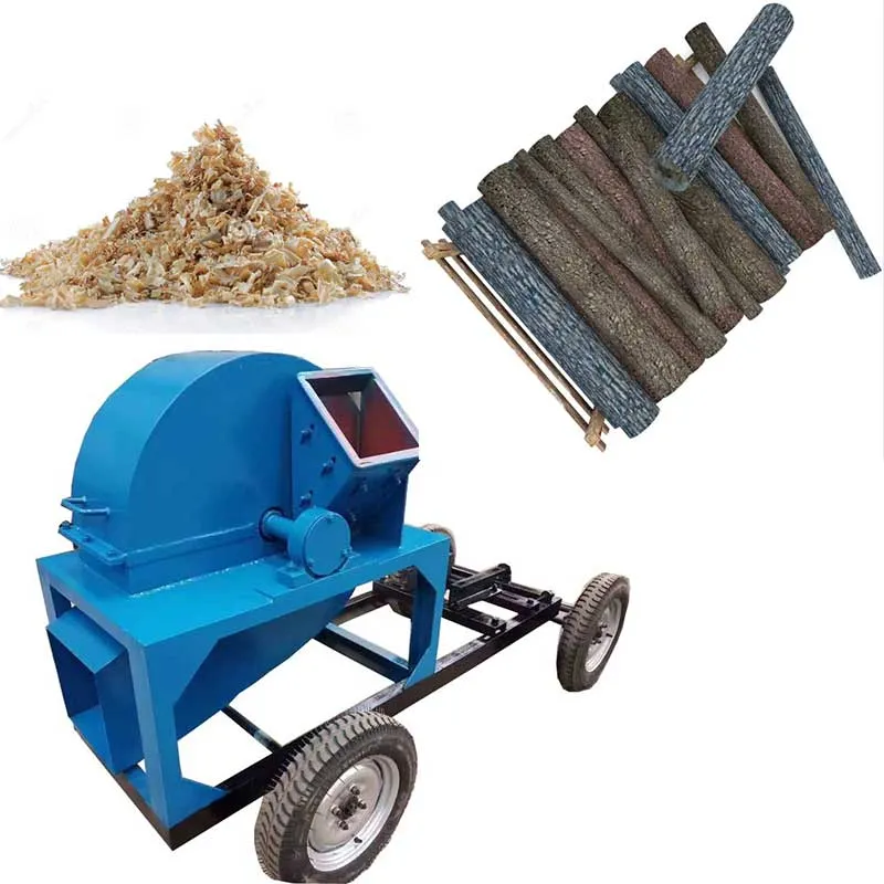 Pto Tractor Driven Electric Wood Chippertree Shredder Machine Portable Small Hammer Mill Wood Log Pallet Branch Crusher