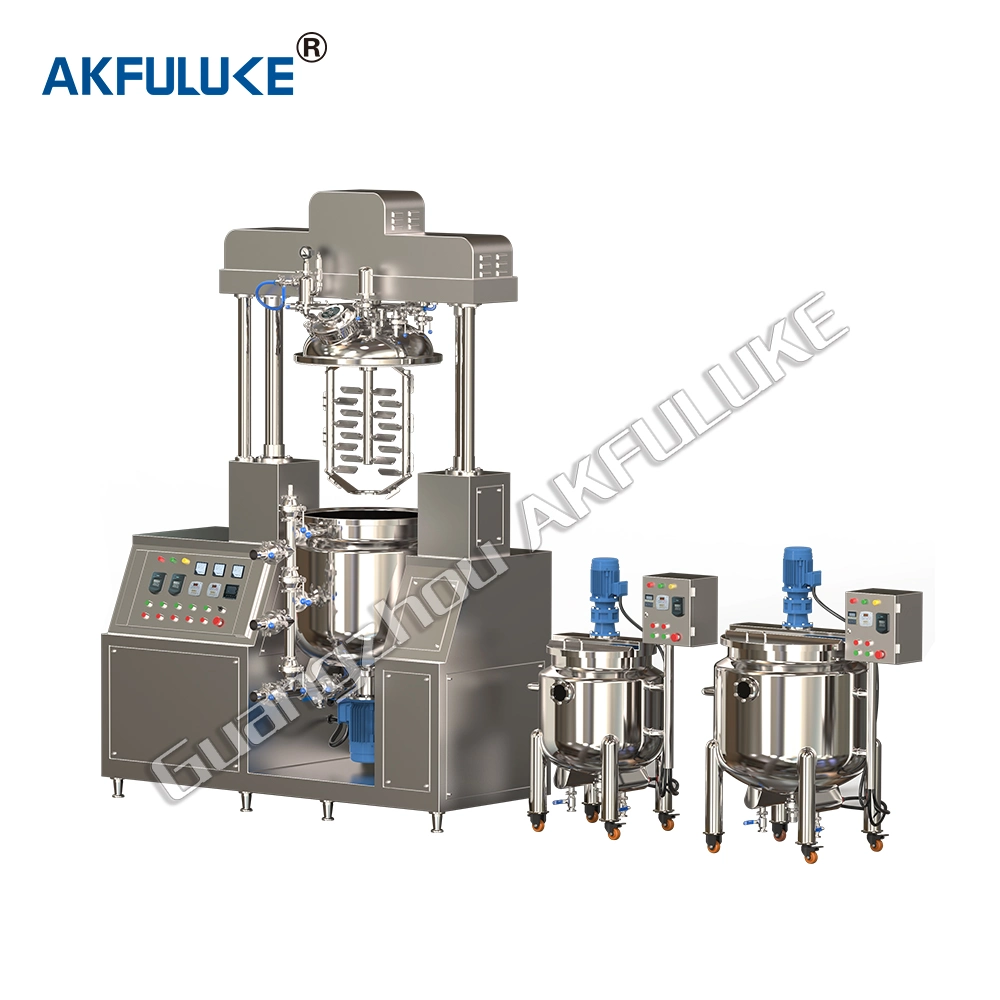 Akfuluke Chemical Pharmaceutical Vacuum emulsificante Homogenizador preço pasta de dentes Making Machine Tanque de mistura