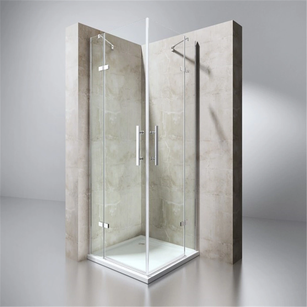 8mm simple salle de douche en verre pour la maison avec porte à charnière