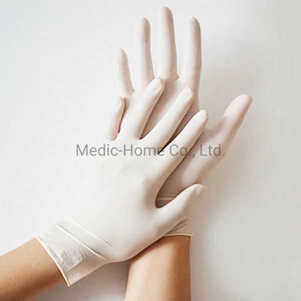 White Non-Sterile Disposable Latex Examination Gloves Powder Free Examining Glove Wholesale/Supplier