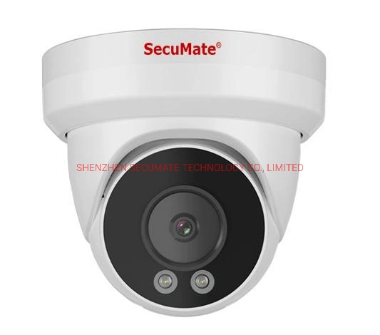 2MP Ahd Analog Coaxial Full Color Warm Light Turret Dome CCTV Camera