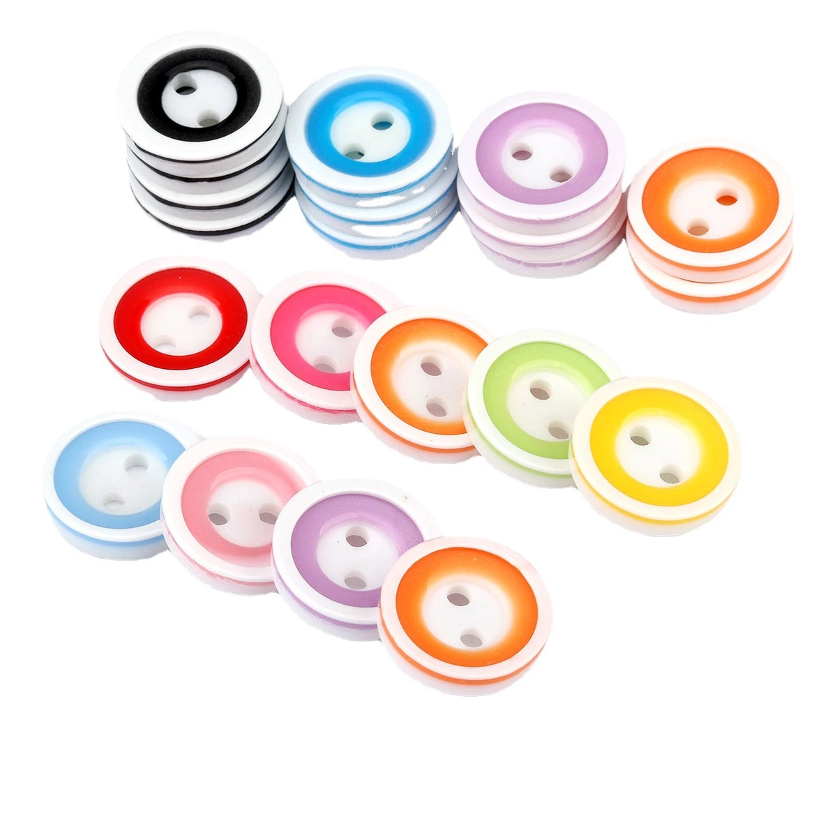 20L Resin Two-Hole Button From Stock Supply Two Hole Color Cartoon Children Button