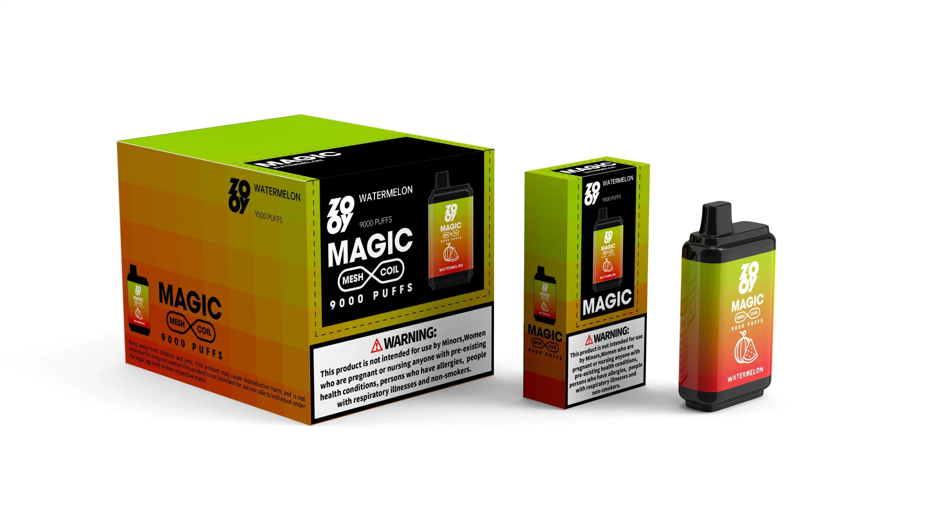 Zooy Magic 9000 Puffs E Zigarette Einweg Vape Puff 9K Rechargebale Einweg-Verdampfer Vorgefüllt Carttridge Puffbars Randm Tornado Crystal 0% 2 % 5 % Bar