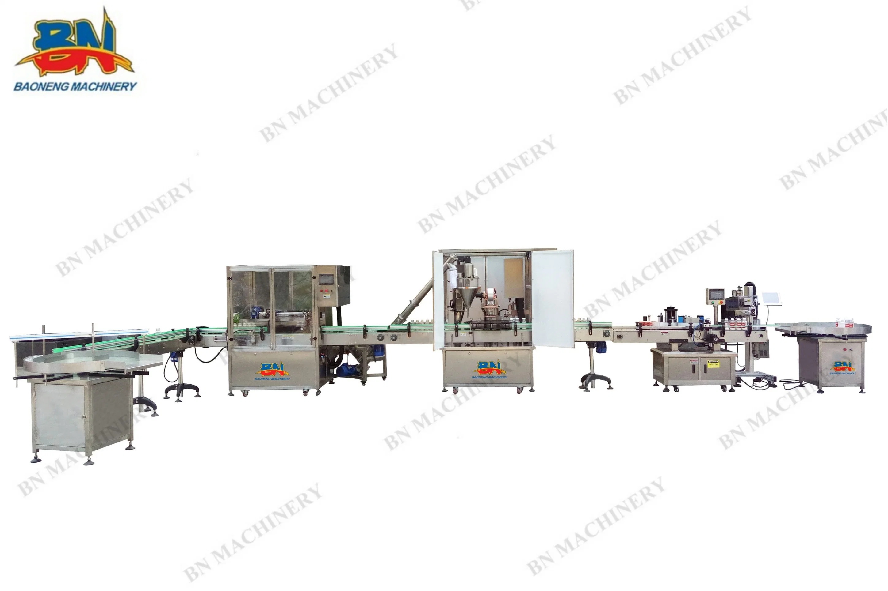 Famous Brand Automatic Bottle Pharmaceutical Powder Filling Equipment with Capping Line in Good Package