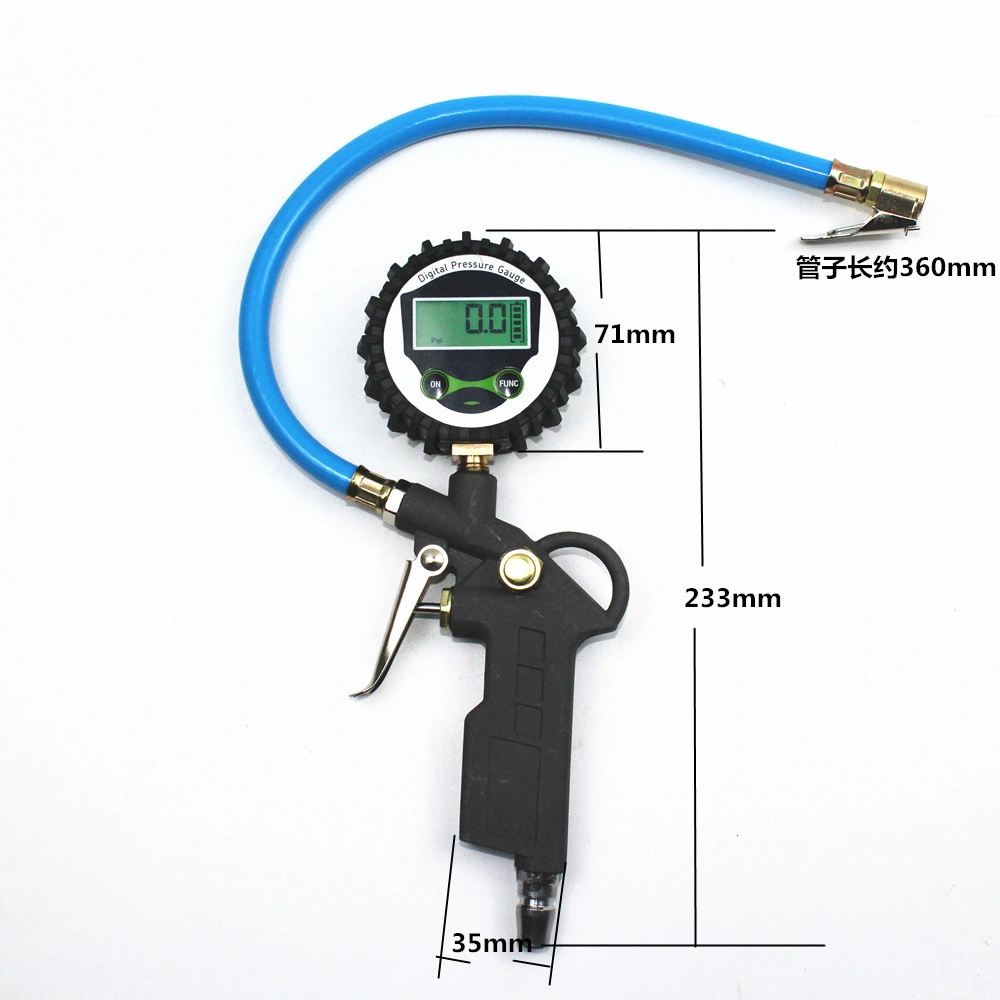 Coche de altas prestaciones la pistola de aire de inflado de Inflador de neumáticos Digital con indicador de presión, indicador de presión de neumáticos Digital