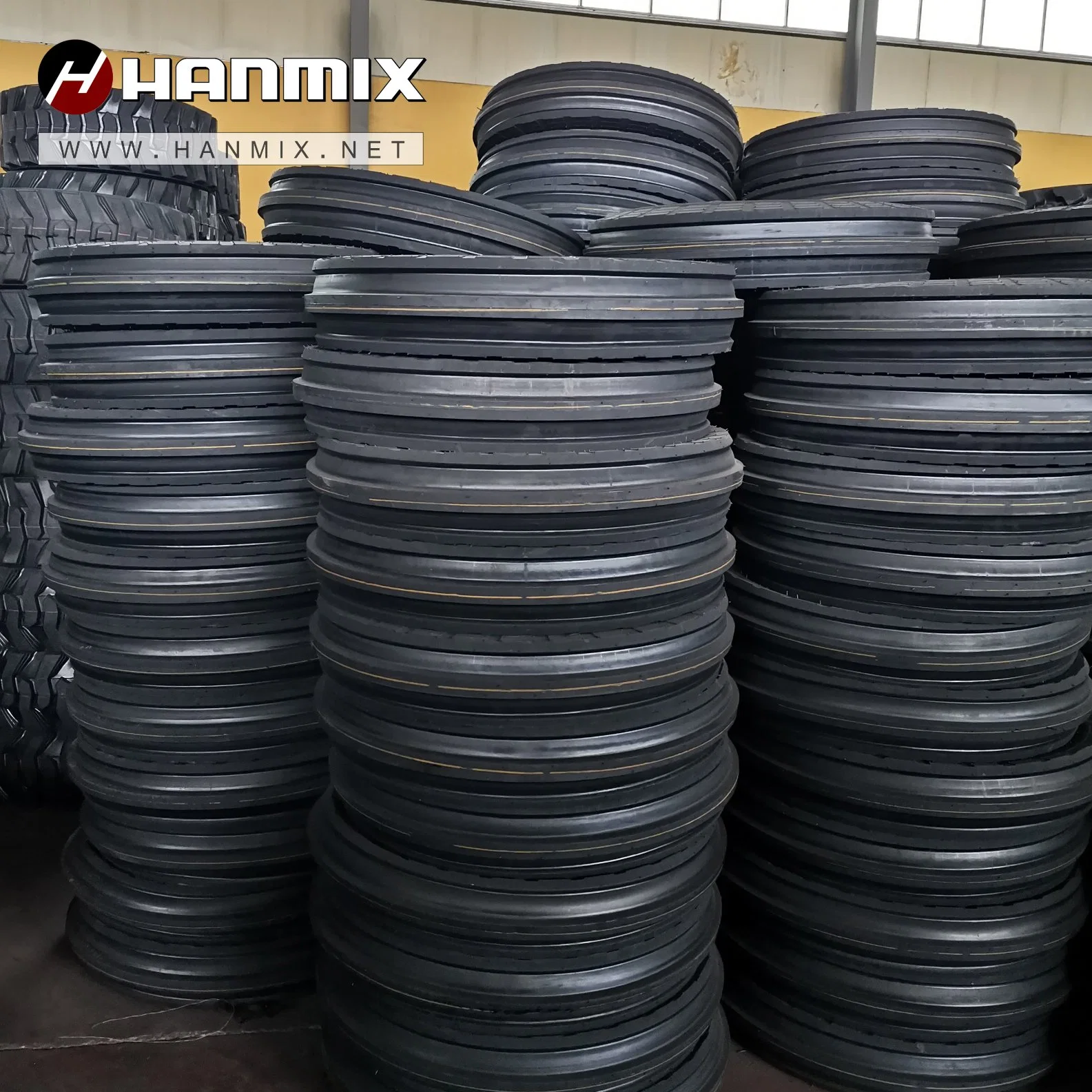 Hanmix Agriculture Industrial Farm Paddy Feald Rice Transplante Irrigation Solid Rubber Agricultural Tyres for Tractor and Harvester 4.00-12, 4.00-14 7.5L-15