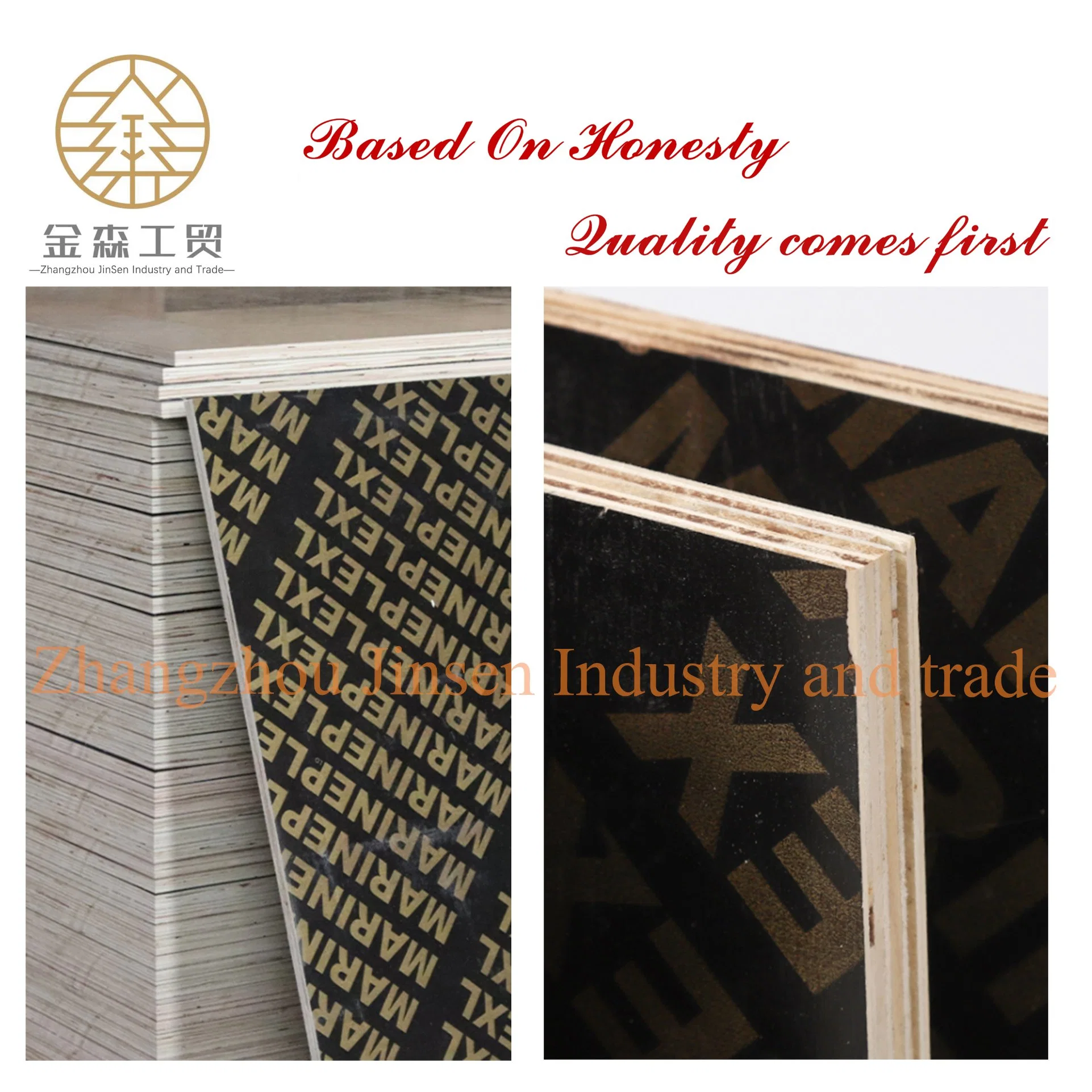 1220mmx2440mm 15mm Waterproof Construcation Board WBP Glue Film Faced Plywood Used for Building