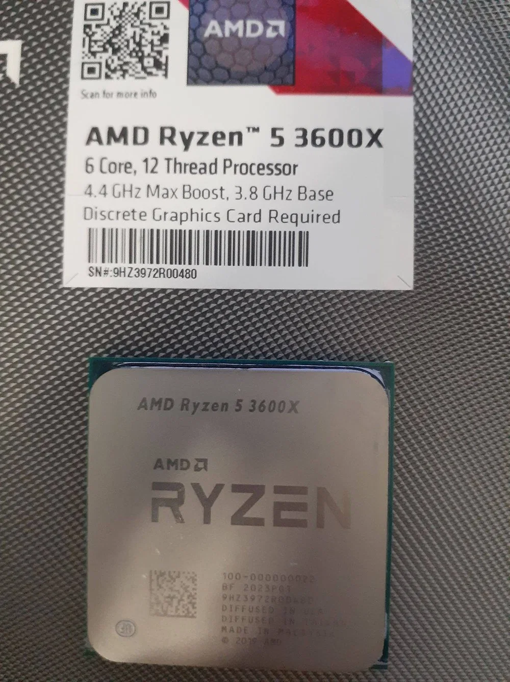 AMD Ryzen 5 3600X Desktop Processor 6 Cores 4.4 GHz Socket Am4 Computer CPU