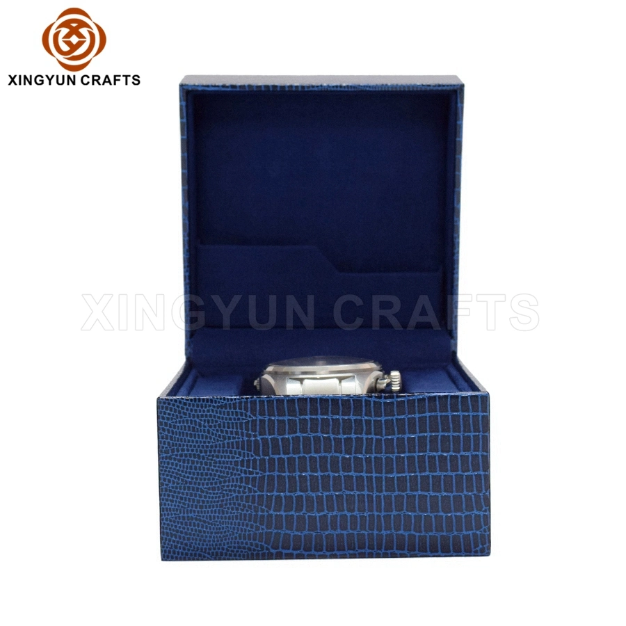 Reloj de Madera personalizado Caja de venta Hot Selling Luxury Blue Ver caja de regalo Caja de Perfume Caja de madera Cigarro Fabricante