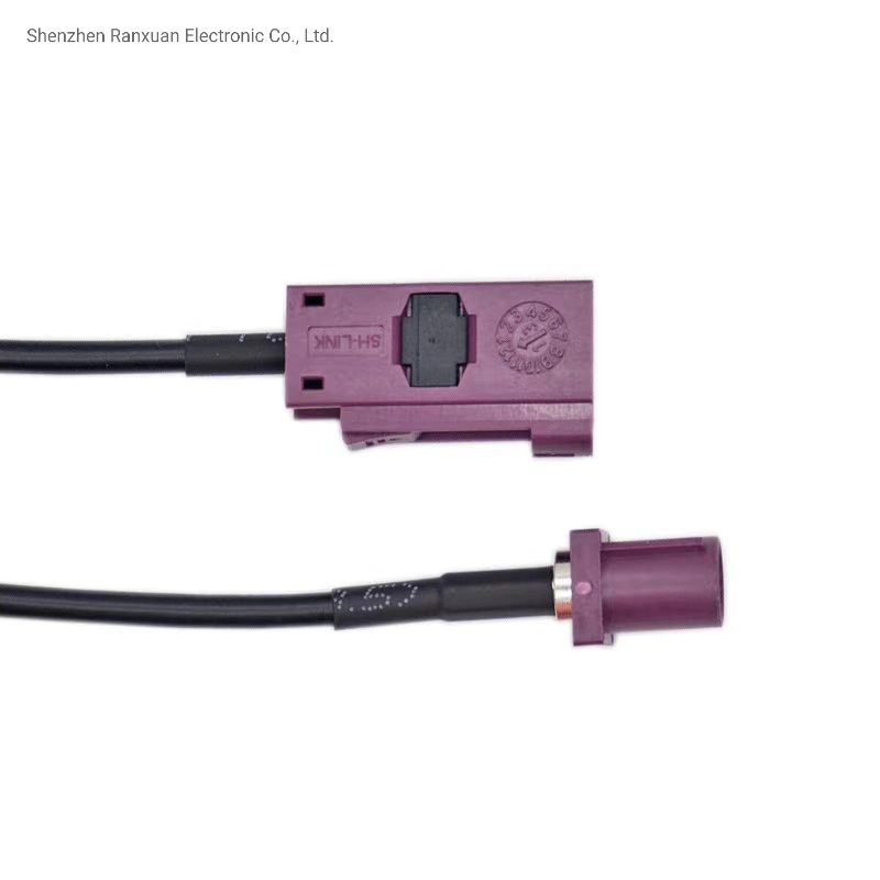 Faisceau de câblage coaxial RF LVDS Type Fakra D serti Tête femelle vers Fakra Type D mâle RG174 haute transmission RVB Inverser l'image