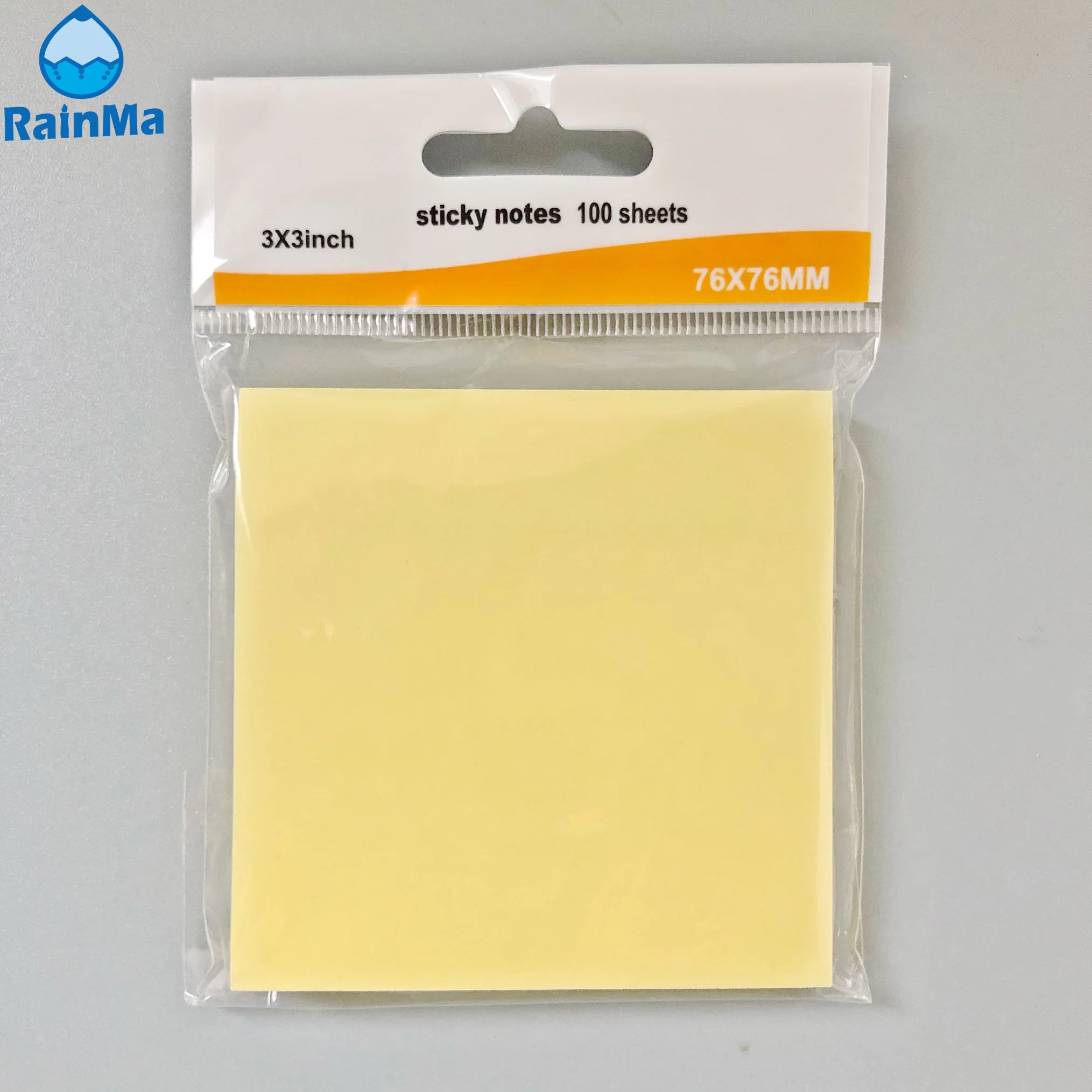 Square 3*3inch 100sheets Yellow Sticky Notepad with Custom Colour