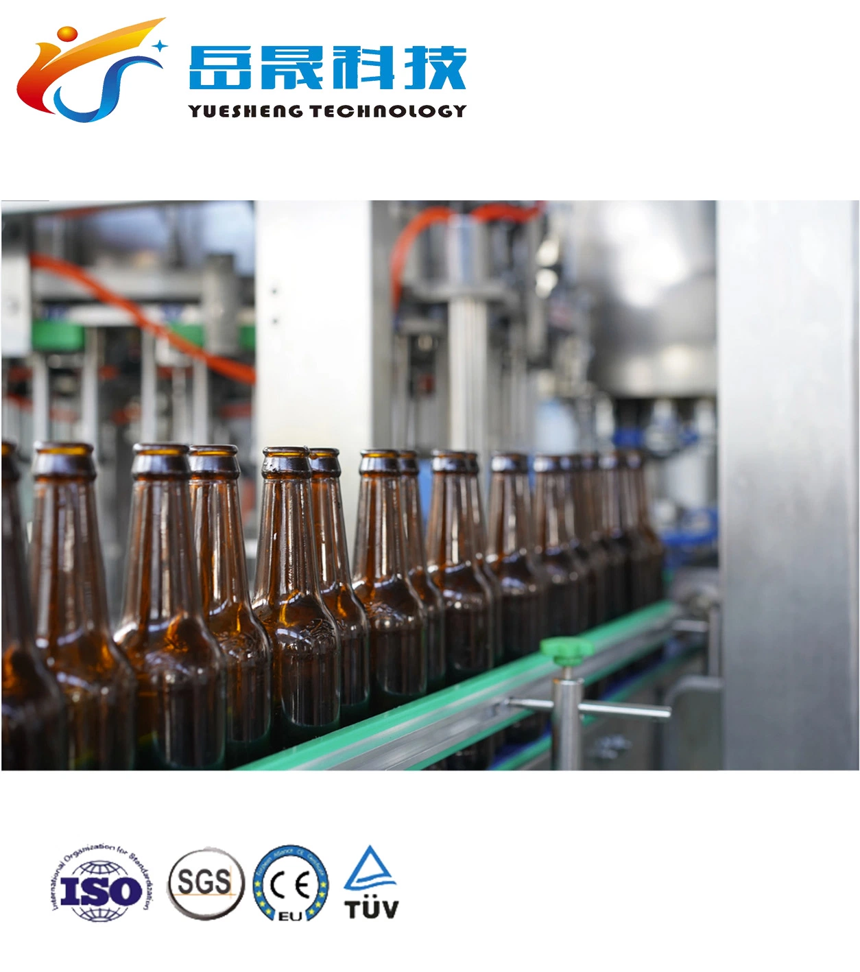 Ushine Carbonated Water Filling Machine Automatic 200-2000ml Pet Bottled Soft Drink Production Line