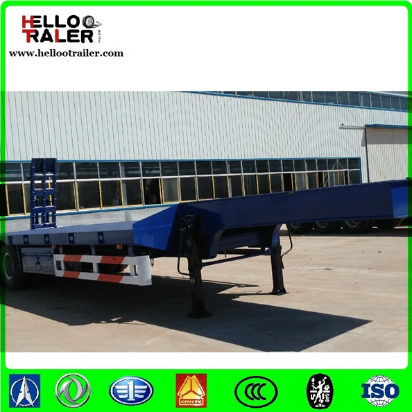 3 Axle Low Bed Semi Trailer Low Loader Trailers for Excavators