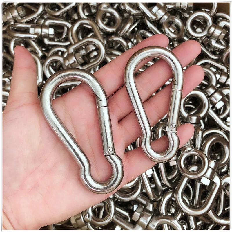 Heavy Duty 316 Stainless Steel Stainless Steel Spring Hook DIN5299 Carabiner Hook